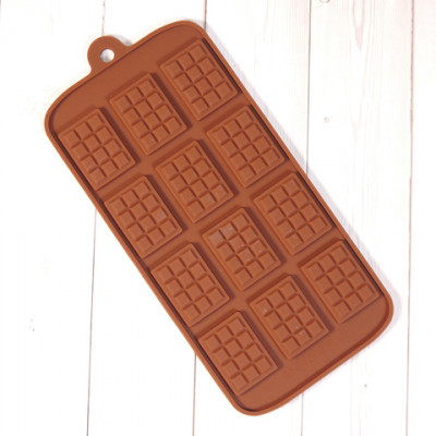 Форма для шоколада силиконовая "Шоколадка мини" 20*10см 12 ячеек