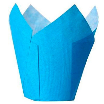 Форма Маффин тюльпан синяя (150/50)(3200)60098