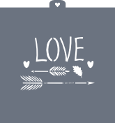 Трафарет "Love и стрелы" LC00004023