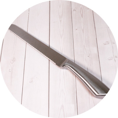 Нож для бисквита 20см, металлическая ручка  203605