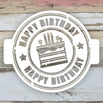 Трафарет для торта "День рождения",24см,Happy Birthday 207308