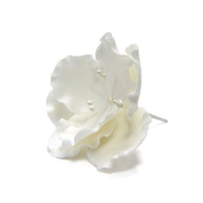 Сахарный букет 08089 Цветок белый Шиповник (6шт)