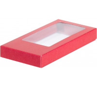 Коробка для шоколадной плитки 180*90*17мм красная