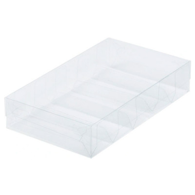Коробка для эклеров и эскимо(5) 250*150*50мм с пластиковой крышкой (прозрачная)