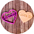 Вырубка для пряника с оттиском Сердце LOVE IS пластик 10*11см 640365