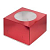 Коробка для торта300*300*190с окошком красная Х-Э 016110