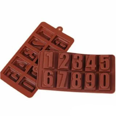 Форма для шоколада силиконовая "Цифры" 20*10см 10 ячеек 630059